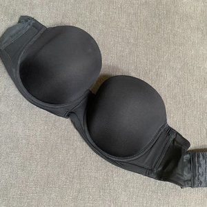 Black Red Carpet Full Figure Underwire Strapless Bra 36DDD/36F - Never Worn!